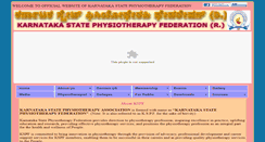 Desktop Screenshot of karnatakaphysio.org